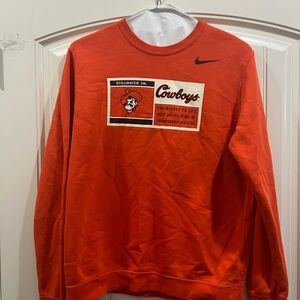 Nike Men's Orange Cowboys Crewneck Sweater